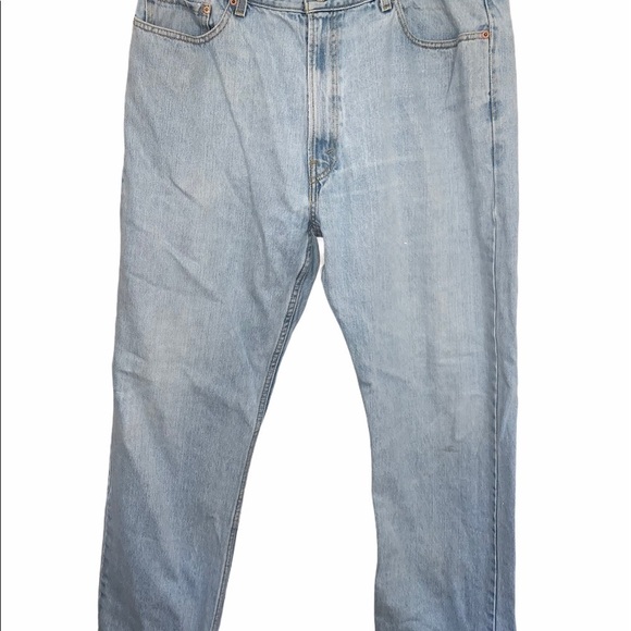 LEVI’S 505 Light Wash 40x32 Men’s Denim Jeans Ux - Picture 2 of 4